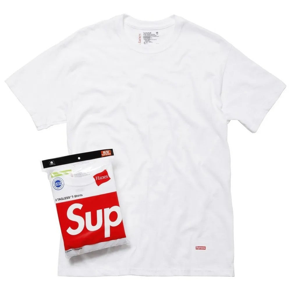 Camisetas Supreme Hanes Tagless (3 Pack) White