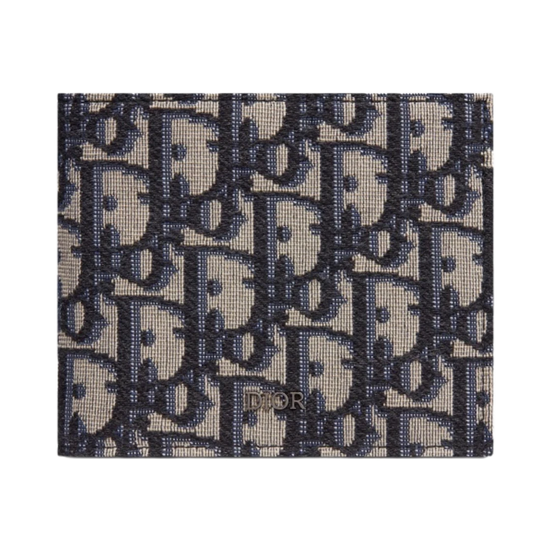 Dior Compact Wallet Beige & Black Dior Oblique Jacquard