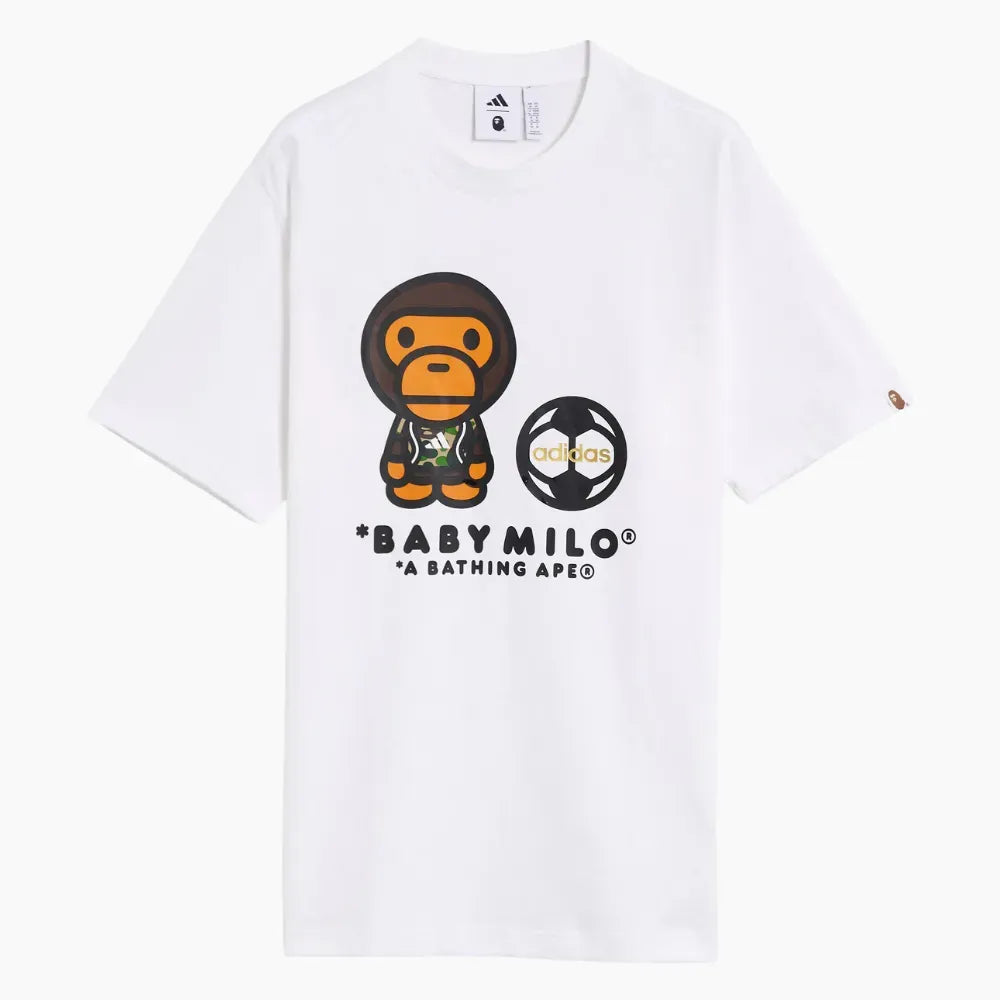 BAPE x adidas Camiseta Milo SSL White
