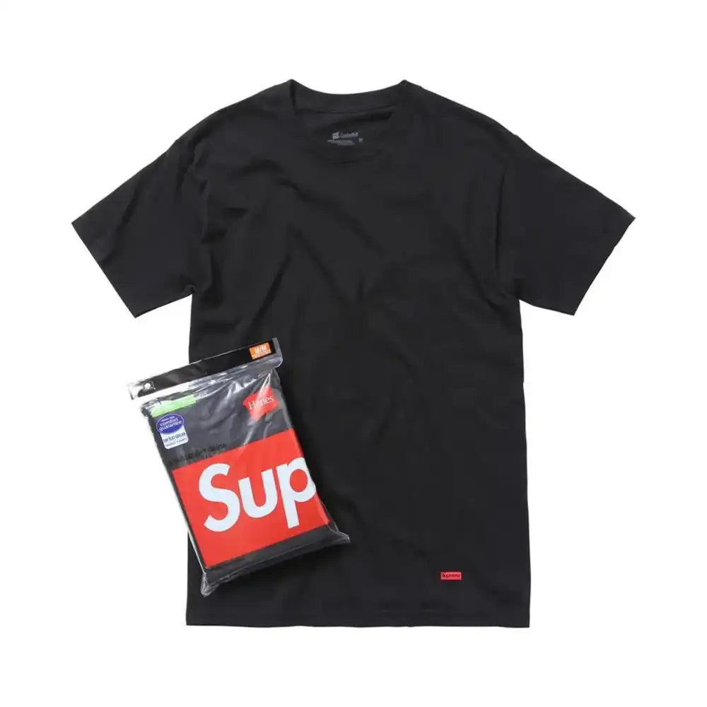 Camisetas Supreme Hanes Tagless (3 Pack) Black