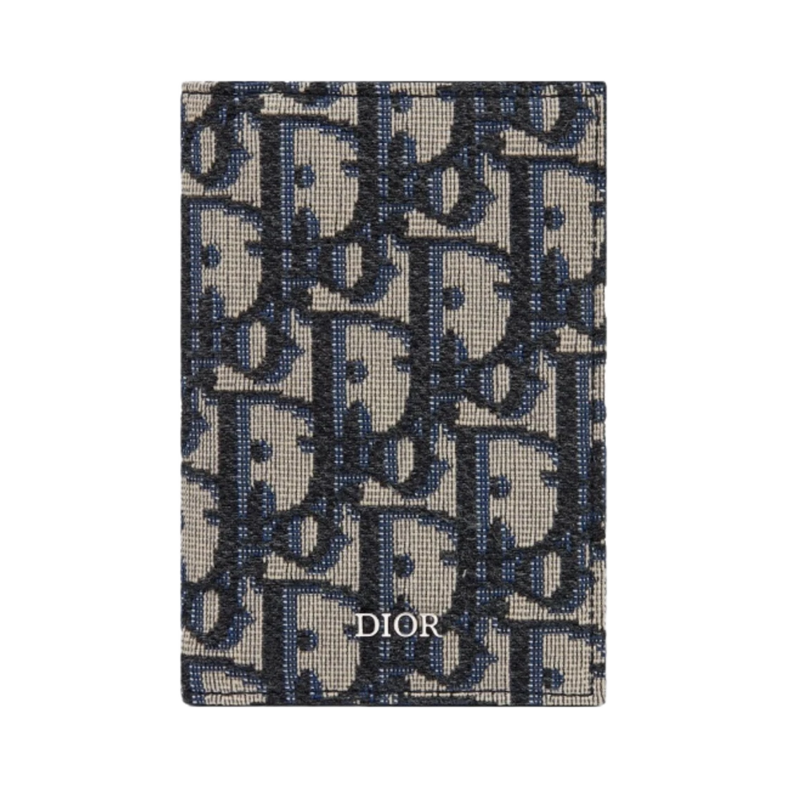 Dior Bi-Fold Card Holder Beige & Black Dior Oblique Jacquard