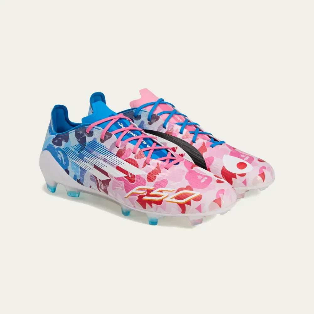 BAPE x adidas F50 Elite Clear Pink Cloud White Icey Blue