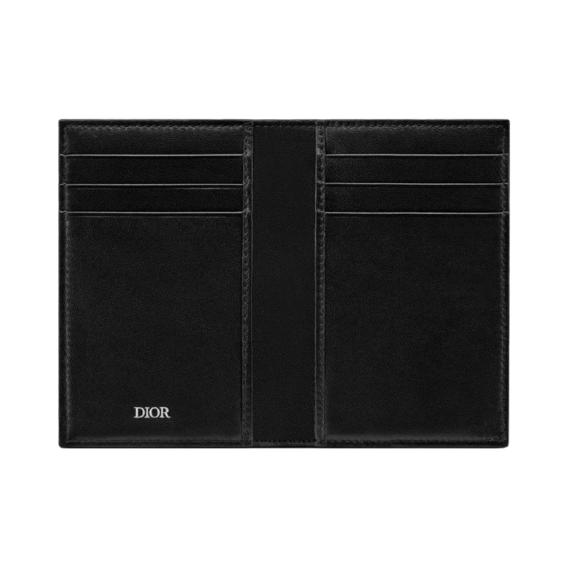 Dior Bi-Fold Card Holder Beige & Black Dior Oblique Jacquard