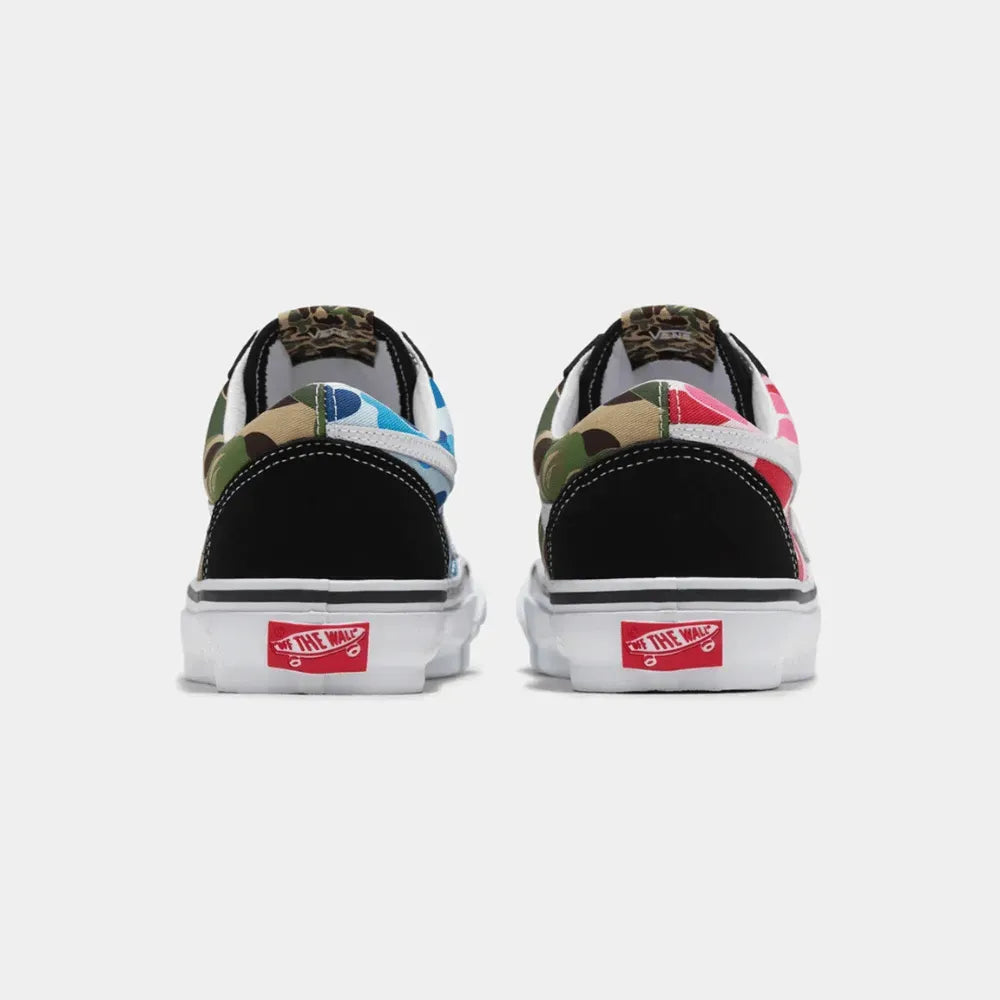 BAPE x Vans Old Skool LX Abc Camo Pink Blue Green