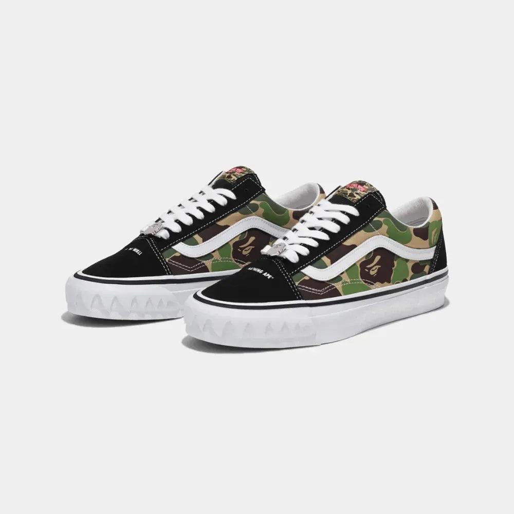 BAPE x Vans Old Skool LX Abc Camo Pink Blue Green