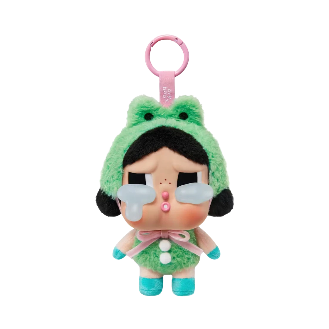 Pop Mart Crybaby Crying Again Series Plush Keyring What A Frog