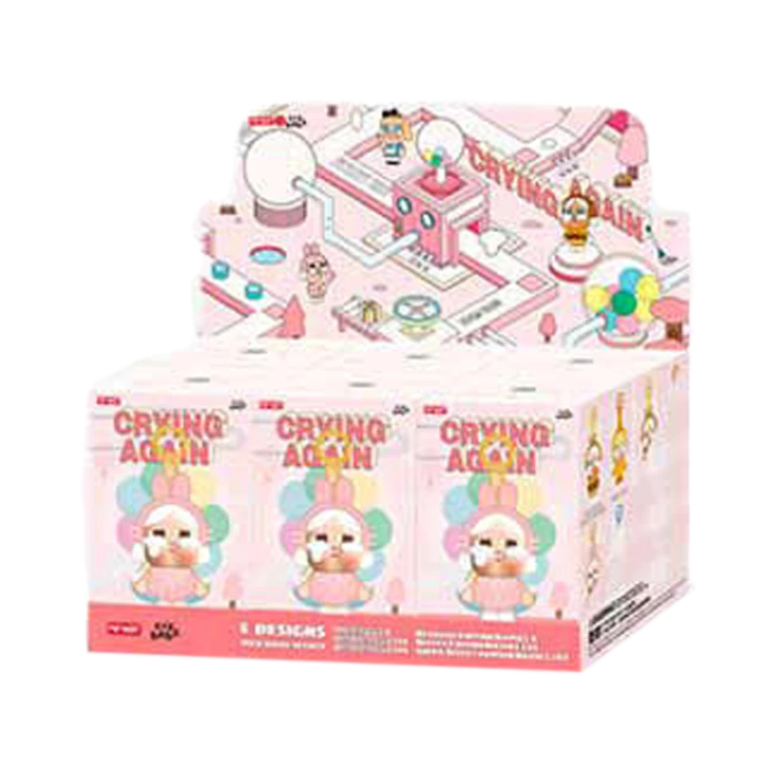 Pop Mart Crybaby Crying Again Series Plush Keyring Sealed Case (6 Blind Boxes)
